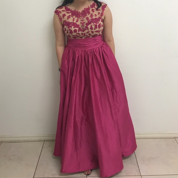 Jovani women’s size 10 , pink and gold prom / event dress - Picture 5 of 9